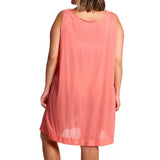 Nylon Tricot Sleeveless Short Knee Length Nightgown