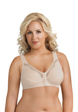 Fully® Wireless Cotton Back & Posture Support Bra with Front Closure & Lace