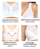 Fully® Lace Wireless Back & Posture Support Bra with Front Closure