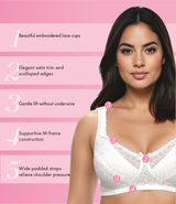Fully® Wireless Full Coverage Comfort Lace Bra