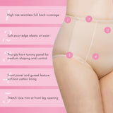 Control Top Slimming Body Shaper Panties, Medium Control, Lace, 2-Pack