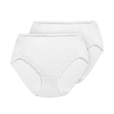 Control Top Slimming Body Shaper Panties, Medium Control, Lace, 2-Pack