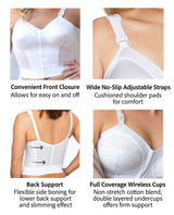 Fully® Slimming Wireless Back & Posture Support Longline Bra with Front Closure