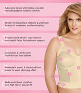 Fully® Slimming Wireless Back & Posture Support Longline Bra with Front Closure