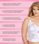 Fully® Slimming Wireless Back & Posture Support Longline Bra with Front Closure