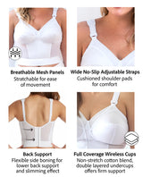 Fully® Slimming Wireless Back & Posture Support Longline Bra with Back Closure
