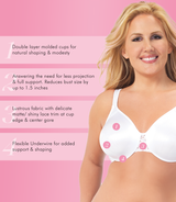 Fully® Minimizer Underwire Full-Coverage Bra with Back Closure & Lace
