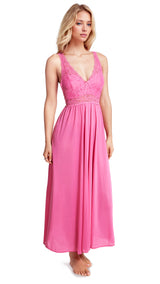 NEW STYLE - Sleeveless Long Gown with Stretch Lace