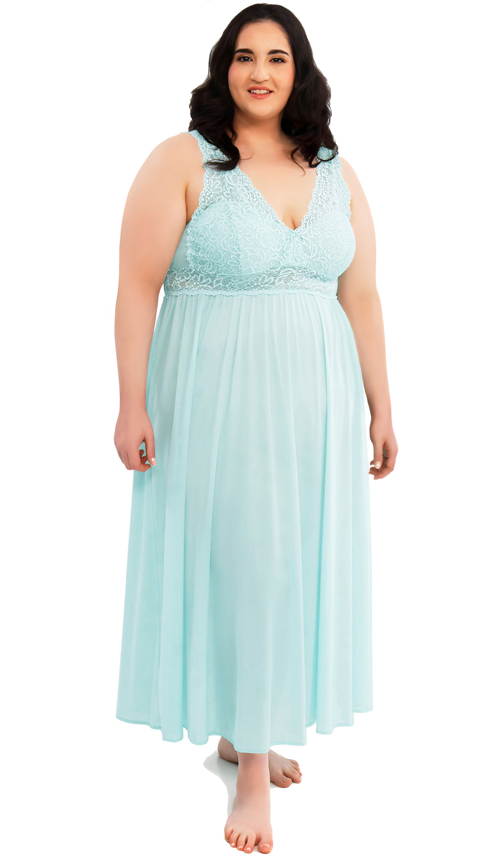 Exquisite Form - Women's Sleeveless Short Nightgown - Style 30107 