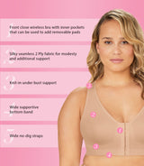 FULLY® Seamless Wireless Full Coverage Bra with Front Closure