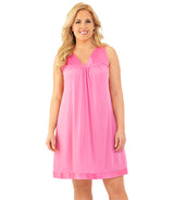 Nylon Tricot Sleeveless Short Knee Length Nightgown