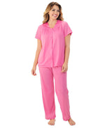 Nylon Tricot Short Sleeve Matching Pajama Set