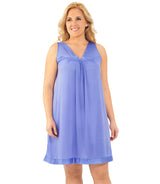 Nylon Tricot Sleeveless Short Knee Length Nightgown