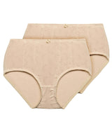 Floral Jacquard Slimming Body Shaper Panties, Medium Control, 2-Pack