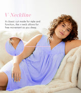 Nylon Tricot Sleeveless Short Knee Length Nightgown