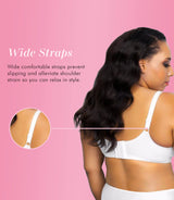 Fully® Cotton Soft Cup Wireless Full-Coverage Bra with Back Closure & Lace