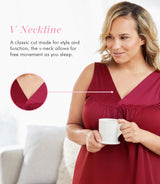 Nylon Tricot Sleeveless Short Knee Length Nightgown