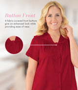 Nylon Tricot Short Sleeve Matching Pajama Set