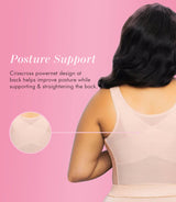 Fully® Slimming Wireless Back & Posture Support Longline Bra with Front Closure & Lace
