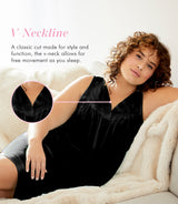 Nylon Tricot Sleeveless Short Knee Length Nightgown