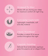 Nylon Tricot Short Sleeve Matching Pajama Set