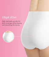 Control Top Slimming Body Shaper Panties, Medium Control, Lace, 2-Pack