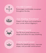 Control Top Slimming Body Shaper Panties, Medium Control, Lace, 2-Pack