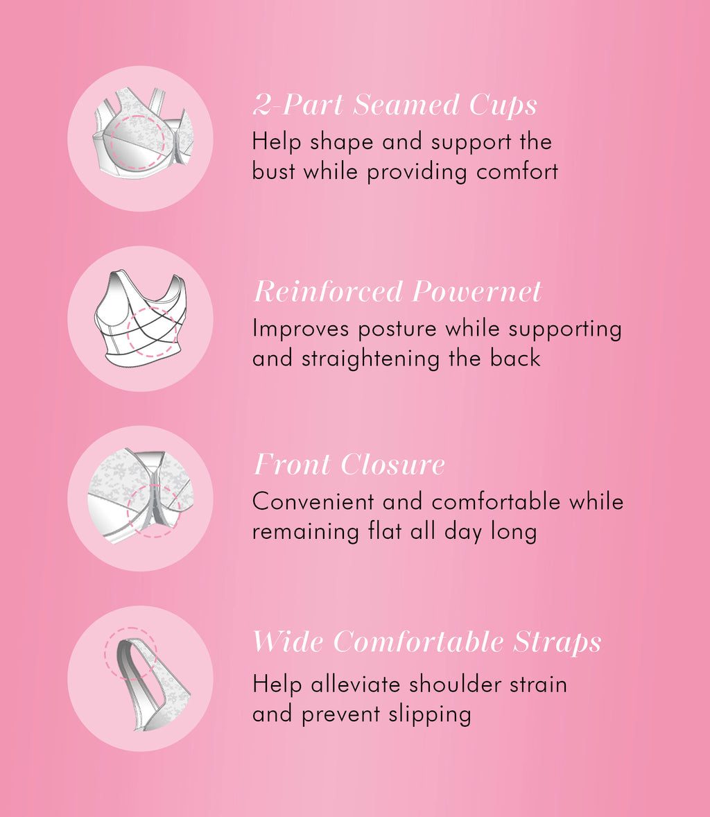  Starmiss Seamless Front Closure Bra for Women Posture Back  Smoothing Wireless Brasieres Beige : Clothing, Shoes & Jewelry