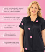 Nylon Tricot Short Sleeve Matching Pajama Set