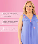 Nylon Tricot Sleeveless Short Knee Length Nightgown