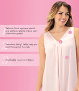 Nylon Tricot Sleeveless Short Knee Length Nightgown