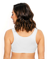 Fully® Wireless Cotton Back & Posture Support Bra with Front Closure & Lace
