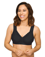 FULLY® Front Close Wirefree Cotton Posture Bra with Lace