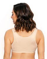 Fully® Wireless Cotton Back & Posture Support Bra with Front Closure & Lace