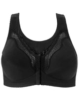 Fully® Wireless Cotton Back & Posture Support Bra with Front Closure & Lace