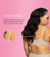 Fully® Cotton Soft Cup Wireless Full-Coverage Bra with Back Closure & Lace