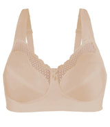Fully® Cotton Soft Cup Wireless Full-Coverage Bra with Back Closure & Lace
