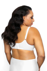 Fully® Cotton Soft Cup Wireless Full-Coverage Bra with Back Closure & Lace
