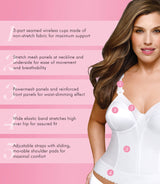 Fully® Slimming Wireless Back & Posture Support Longline Bra with Back Closure