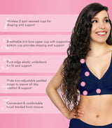 FULLY® Front Close Wirefree Posture Bra with Lace