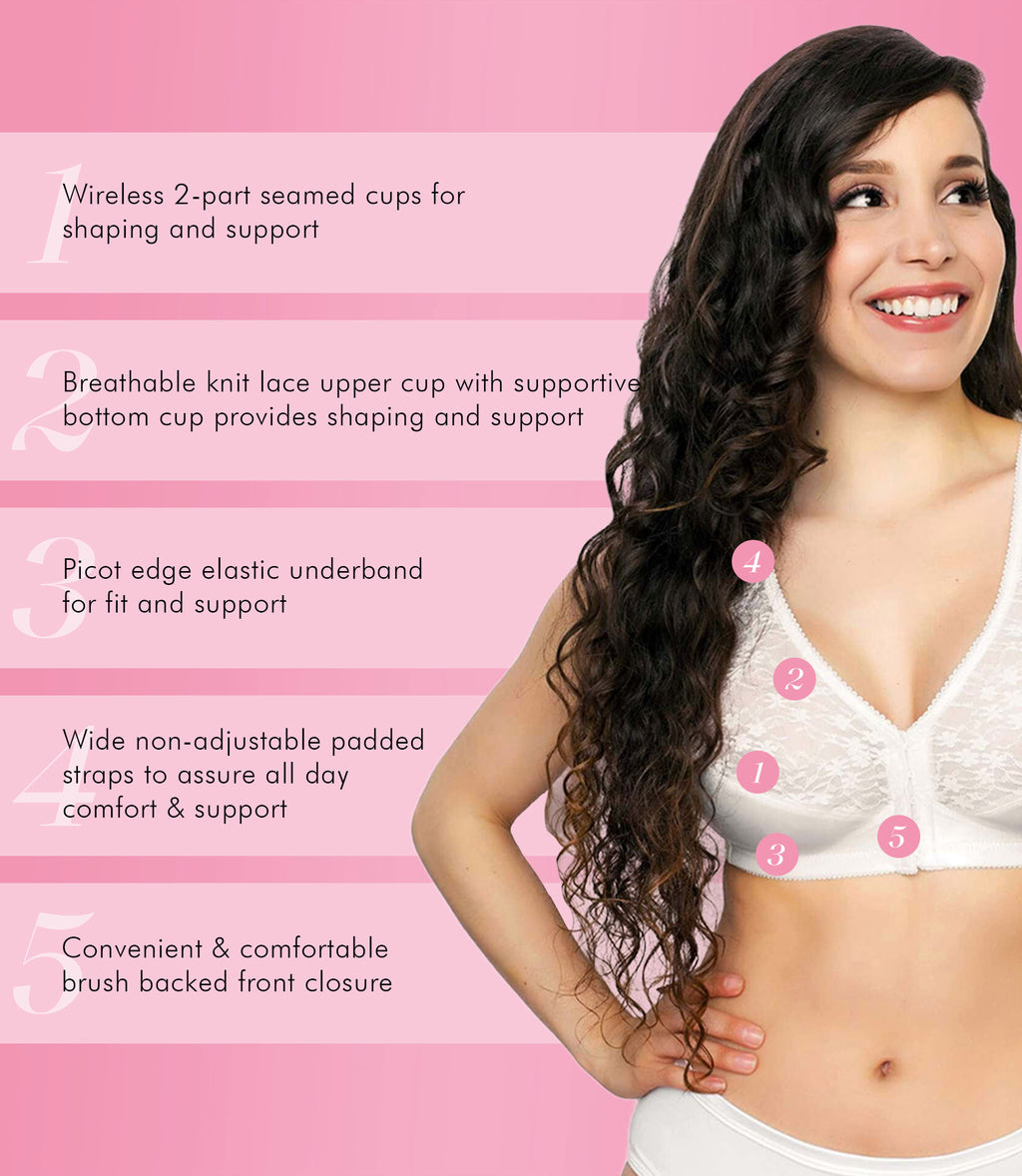 Cup Size C Non-padded Front Fastening, Bras