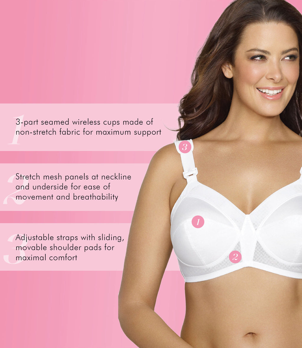 Buy Bodycare polycotton wirefree adjustable straps moulded cup non