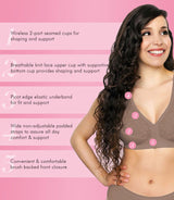 Fully® Lace Wireless Back & Posture Support Bra with Front Closure