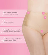 Control Top Basic Slimming Body Shaper Panties, Medium Control, 2-Pack