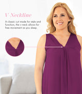 Nylon Tricot Sleeveless Short Knee Length Nightgown