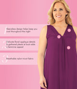 Nylon Tricot Sleeveless Short Knee Length Nightgown