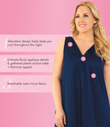 Nylon Tricot Sleeveless Short Knee Length Nightgown