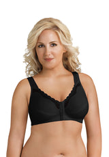 Fully® Wireless Cotton Back & Posture Support Bra with Front Closure & Lace