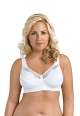 Fully® Cotton Soft Cup Wireless Full-Coverage Bra with Back Closure & Lace