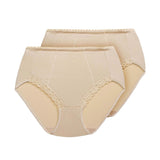 Control Top Slimming Body Shaper Panties, Medium Control, Lace, 2-Pack